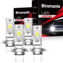 Compatible with 2005-2018 Volkswagen Jetta Hi/Lo Beam,6000k white light,H7 high beam and H7 Low Beam,Backup Reverse Light bulbs,Turn Signal Light Parking Light(Pack of 4)
