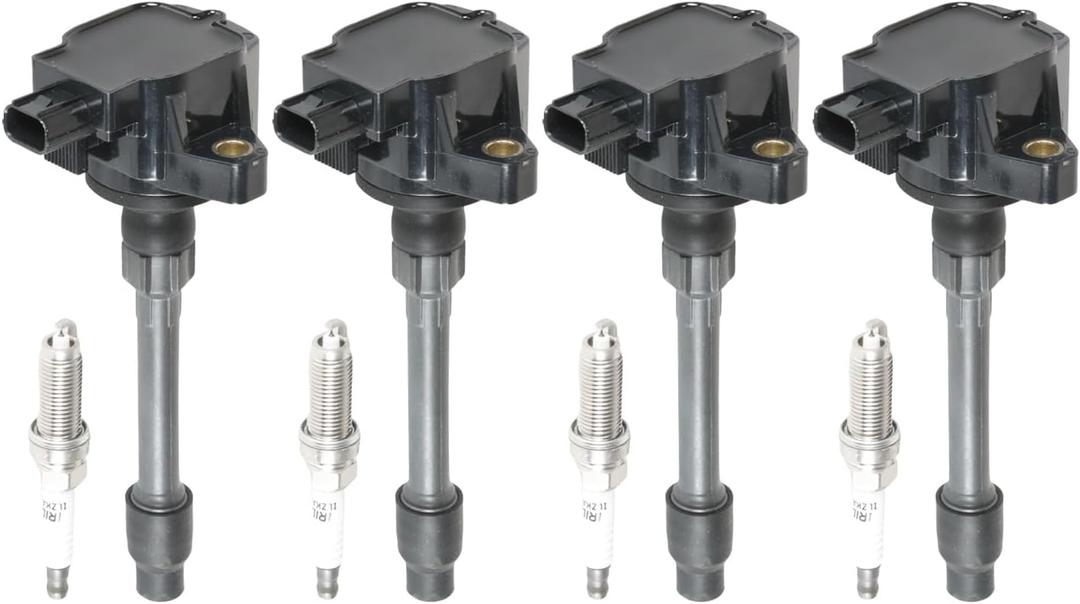 Ignition Coil Pack Iridium Spark Plugs Set of 4 Compatible with 2017-2020 Civic 2017-2020 CR-V Replacement for UF781 UF-781 3052059B013 CM11122 95660