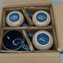 GBhome Large Coffee Mugs Set of 4, 16oz Handmade Stoneware Coffee Mugs Set with Large Handle for Cappuccino/Latte/Tea/Hot Cocoa, Dishwasher & Microwave Safe, Moonlight Blue