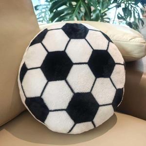 Soccer Ball Plush Pillow, Round Fluffy Flannel Throw Cushion, Sports Style Room Decor, Soccer Gifts for Boys 8-12, Decor for Bedroom Sofa Playroom(1 Pcs)