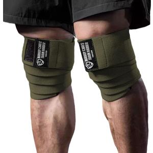 TAVIEW Elbow Wraps for Weightlifting (1 Pair), 47" Elastic Elbow Support & Compression Powerlifting, Fitness, Cross Training & Gym Workout - Elbow Straps for Weight Lifting (72" knee wraps (Arm Green))