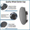 2.6in Wheel Center Caps 66mm ABS Plastic Wheel Center Hubcaps 4Pcs, Glossy Black, Snap-in Installation Diameter: 60.0mm/2.38in