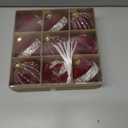 3.15inch Brown Velvet Christmas Ornaments Balls Flocked Christmas Tree Glittering Plastic Balls Xmas Hanging Ornaments  Red