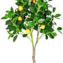 HoyuKasi Artificial Lemon Tree, 4FT Faux Lemon Tree in Pot,Small Fake Lemon Fruit Plant for Indoor Home Decor Office Living Room (4ft)