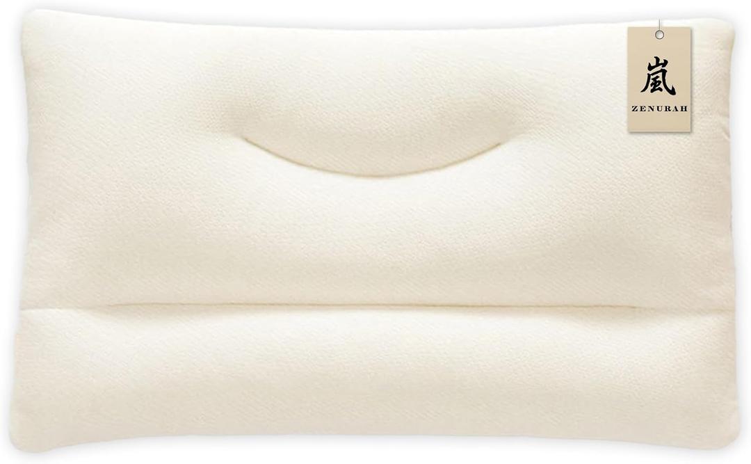 Organic Buckwheat Pillow - Japanese Style Sobakawa (28" x 17") - Extra Firm Neck Support for Back/Side Sleepers - Breathable & Cooling - 100% Mountain Grown Hulls - Standard Size