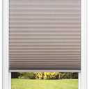 Redi Shade No Tools Easy Lift Trim-at-Home Cordless Pleated Light Blocking Fabric Shade Natural, 36" W x 64" L, (Fits windows 19 in - 36 in)