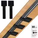 80PCS Hook and Loop Cable Straps, Cable Management Under Desk, Adhesive Cable Ties, Reusable Wire Organizers for Cords, Cords Management, Computer Accessories for Desk, Home Office Essentials, Black