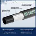 3/8" Pressure Washer Hose 25FT 4800PSI with 3/8 Inch Quick Connect, Kink Resistant Industry Grade Steel Wire Braided, Wear Resistant Power Washer Hose with M22 14mm Adapter