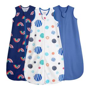 Baby Sleep Sack 6-12 Months 100% Cotton 0.5 Tog Baby Wearable Blanket for Infant, 3 Pack Breathable Soft Lightweight Sleep Sacks with 2-Way Zipper