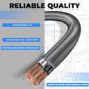 Tellegloww 14/2 Trailer Wiring 100 ft Gray Jacketed Wire 14 Gauge 2Cable Brake Duplex Trailer Wire for Towing General Rewiring