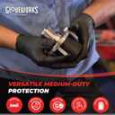GLOVEWORKS Black Nitrile Gloves 5 Mil Disposable for Food Service Cooking, Professional Cleaning, Size Medium 10 Boxes of 100