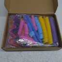 60 Pcs No Heat Hair Curlers Rollers Spiral Curls Styling Kit Two Styles Heatless Curlers No Heat Wave Curlers DIY Wave Style Hair Rollers for Women Kids Long Hair with 2 Pcs Styling Hooks, 3 Sizes