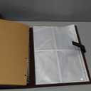 Photo Album 4x6 200 Photos, Genuine Leather Albums Page Refillable with 30 Pieces Writing Paper, Best Gift for Travel Wedding Kids Graduation Baby Picture Album Scrapbook (Black)