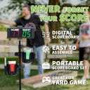 YZ Digital Cornhole Scoreboard with Drink Holder Set, Electronic Scoreboard with Remote, Cornhole Accessories Score Keeper with Phone and Drink Holders for Outdoor Games, Backyard Cornhole&Lawn Game