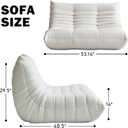 YVDNHP Bean Bag Chair for Adults, Oversized Loveseat Fireside Chair Comfy Bean Bag Couch, 2 Seater Lazy Sofa Couch Memory Foam Floor Chair Loveseat for Living Room, Bedroom Apartment Office (Beige)