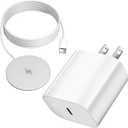 Magnetic Wireless Charger 15W Fast Apple Magsafe Charger,6FT Fast Magnetic Wireless Charging Pad & USB C Apple Fast Charger Block for iPhone 16 Pro Max/16 Pro/15 Pro Max/15Plus/14/13/12/AirPods3/2/Pro