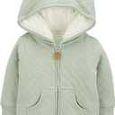 Simple Joys by Carter's Baby Hooded Sweater Jacket with Sherpa Lining, Size -6-9 M