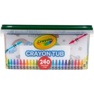 Crayola Crayon Tub (240ct), Bulk Crayons for Kids, Stocking Stuffers for Kids, Holiday & Christmas Gifts for Toddlers, Bag Fillers, Classroom Art Supplies, Ages 3+ 