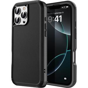 for iPhone 16 Pro Max Case Heavy Duty Rugged Military-Grade Drop-Proof Ultimate Protection Unmatched Durability for iPhone 16 Pro Max Case 6.9 inch(Black)