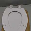 Bemis 1500EC 390 Lift-Off Wood Elongated Toilet Seat, Cotton White (Pack of 1)