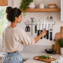 Modern Innovations 16 Inch Stainless Steel Magnetic Knife Bar with Multi-Purpose Functionality as a Knife Holder, Knife Strip, Magnetic Tool Organizer, Art Supply Organizer & Home Organizer
