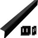 30" Slide-In Range Rear Filler Kit, Stainless Steel Stove Gap Filler Behind Range, Adjustable 1" or 2.25" Backguard Trim Kit, Easy Install Backsplash Gap Cover Compatible with 30" Ranges, Black