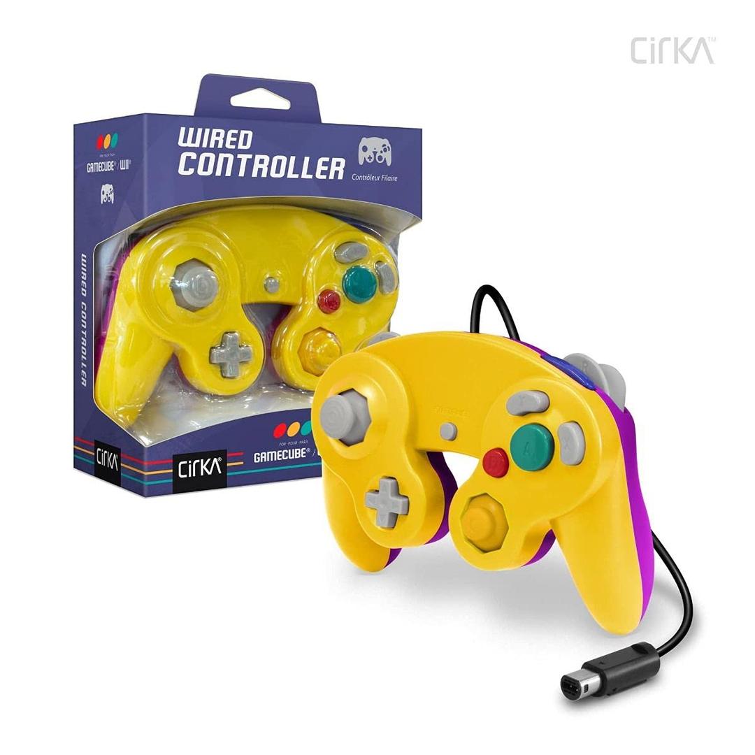Cirka Wired GameCube Controller for GameCube(GC) / Wii - Yellow Purple