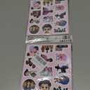 Pack of 2 Livalur 74pcs Waterproof Stickers for Water Bottle, Laptop, Guitar, Skateboard, Phone, Computer, Bike, Notebook, Travel Case