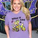 Mardi Gras Shirts Women: Mardi Gras Day Hearts T-Shirt Fat Tuesday Tee Carnival Shirt New Orleans Party Tshirt (Purple, XL)