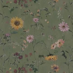 Dimoon 78.7"x17.3" Vintage Green Wallpaper Floral Peel and Stick Wallpaper Green Boho Contact Paper Cute Flower Removable Wall Paper Renter Friendly Kitchen Shelf Bathroom Self Adhesive Vinyl Roll