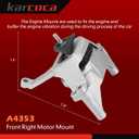 Nissan Altima 2.5L 2007-2017 Engine & Transmission Mount Set - Silver Rubber Mounts - A4353, A4339, A4350, A4340
