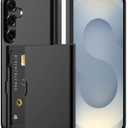 Nvollnoe for Samsung S25 Plus Case with Card Holder Dual Layer Heavy Duty Protective Case Hidden Card Slot Slim Wallet Cover for Samsung S25 Plus 6.7''(Black)