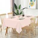 Mulbozy 12 Pcs Blush Pink Plastic Tablecloth for Rectangle Table, 54 × 108 inches Disposable Blush Pink Party Table Covers for Birthday, Anniversary, Wedding, Fine Dining, Graduation Party Decoration