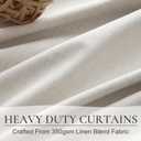 Drapes 84 Inch Length 2 Panels Set for Bedroom Aesthetic,100% Blackout Cute Curtains for Nursery Weather Curtains Thermal Insulated Energy Efficient Cotton Linen Blend Back Tab Pleated Cream Beige