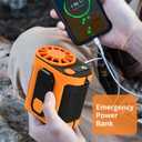2026 AI Portable Fan Rechargeable, 10 Speeds 6600RPM Strong Airflow, Hands-Free Hanging Neck Fan, Strong lighting, temporary power bank, Wearable Belt Fan for Camping, Outdoor, Jobsite