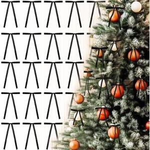 Satin Ribbon Bows Christmas Tree Twist Tie Bows Xmas Ornaments 50 Pcs Black Ribbon Bows Christmas Bows Twist Tie Bow Christma Tree Garland Wreath Gift Wrapping Indoor Xmas Decor