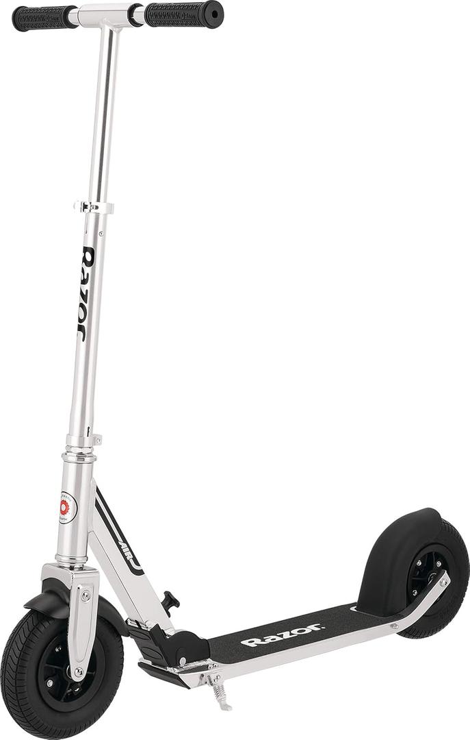 Razor A5 Air Kick Scooter for Kids Ages 8+ - Extra-Long Deck, 8" Pneumatic Rubber Wheels, Foldable, Anti-Rattle Handlebars, for Riders up to 220 lbs
