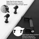 Peaha 25 Pack Acrylic Drawer Pulls 3 Inch Black Cabinet Handles Clear Drawer Pulls Black Cabinet Hardware for Kitchen Bathroom (Hole Center:3in(76mm))