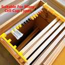 JZBZ Beekeeping Queen Cell Cup Holder Frame Bar Set and 50 pcs Queen bee Rearing Cell Cups for Apiculture