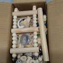 Bird Parrot Swing Toys, Chewing Standing Hanging Perch Hammock Climbing Ladder Bird Cage Toys for Budgerigar, Parakeet, Conure, Cockatiel, Mynah, Love Birds, Finches and Other Small to Medium Birds