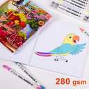 24 Colors Alcohol Markers & 2 Pack Coloring Book Set for Adults to Relax and Relieve Anxiety, included 24 * 2 Themes Designs