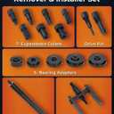 2 in 1 Blind Hole Bearing Puller & Bearing Press Kit, 16pc Bearing Remover & Installer Set with Seal Driver & 5 Bearing Adapters and Expandable Collet 8-29mm for Bicycle, Motorcycle