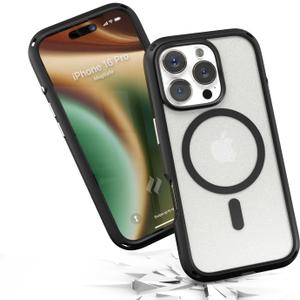 Case for iPhone 16 Pro, Military Grade Drop Protection Slim Case for Apple iPhone 16 Pro with Wrist Lanyard, Compatible with Magsafe, Crystal Clear Back Protective Case Cover