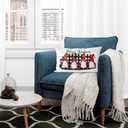 Merry Christmas Santa Gnomes Black And White Buffalo Plaid Throw Pillow Covers,Home Bedroom Living Room Girls Room Decor Christmas Winter Holiday Pillow Case,Christmas Xmas Gift,12x20 Inch Pillowcase