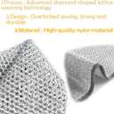 Multipurpose Wire Dishwashing Rags for Wet and Dry, Non-Scratch, Non-Odor Wire Dish Cloths, Wire Cleaning Rags Easy Rinsing Wire Dish Towels for Kitchen, Sinks, Pots (Double Layer, 6PCS)