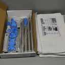 Professional Microfiber Hardwood Floor Mop, Flat Mops with 5 Pieces Reusable Washable Pads for Home and Office Wet or Dry Floor Cleaning (Sky Blue)