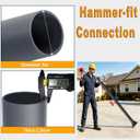 12FT Sun Shade Sail Pole, 3" Diameter Heavy Duty Metal Pole with Hammer-fit Sleeve Connection, 2.2mm Thick Wall for Patio, Lawn, Deck, Hard Ground or Soil - 1 Pole