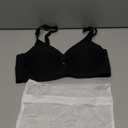 LUCKMEEY Bras for Women No Underwire Wireless Bras - Seamless Push Up Full Coverage Bralettes Comfortable Everyday Bra, Black, Large
