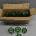 20pcs Ribbed Green Votive Candle Holders, Assorted Tea Light Candle Holder Glass for Wedding Table Decor, Green Candle Holders for Table Centerpieces, Brithday and Tea Party Decorations