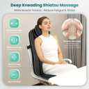 Snailax Shiatsu Back Massager with Heat & Vibration, 3D Kneading Massage Chair Pad for Pain Relief Deep Tissue, Chair Massager for Office Home Chair Use, Gifts for Mom, Dad